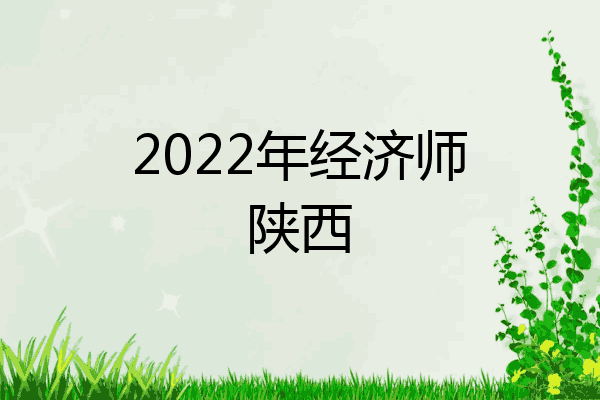 2022年经济师陕西