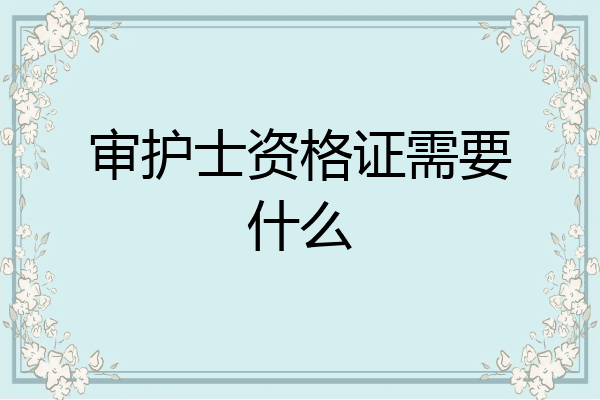 审护士资格证需要什么
