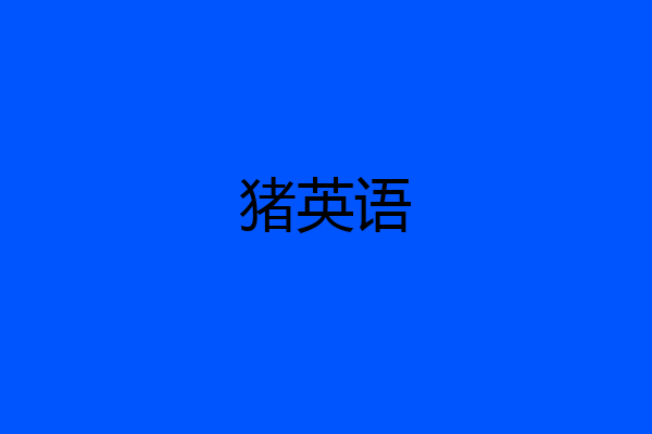 猪英语