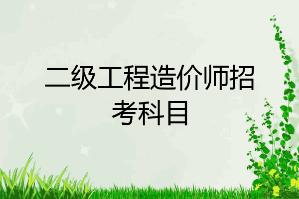 二级工程造价师招考科目