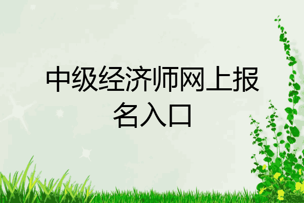 中级经济师网上报名入口