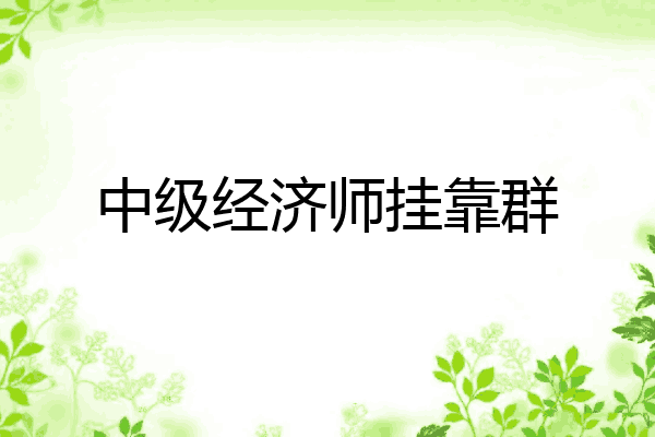 中级经济师挂靠群