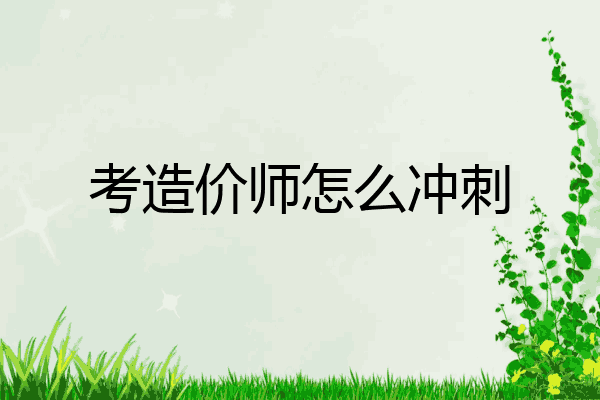 考造价师怎么冲刺