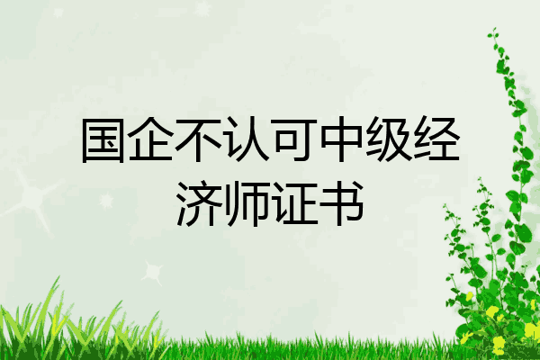 国企不认可中级经济师证书
