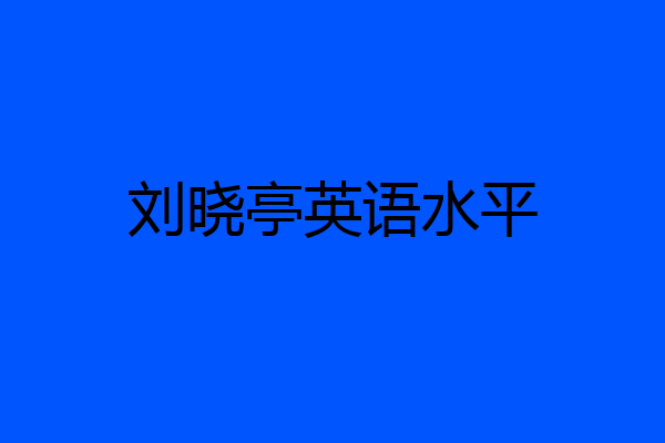 刘晓亭英语水平