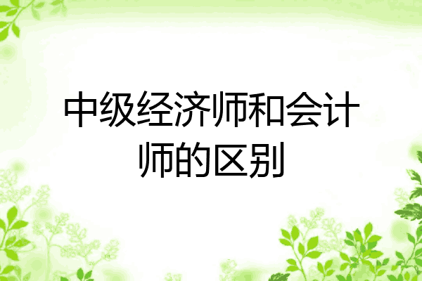中级经济师和会计师的区别