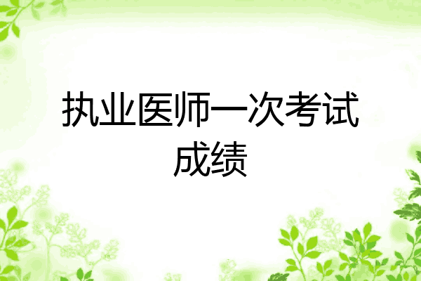 执业医师一次考试成绩