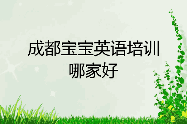 成都宝宝英语培训哪家好