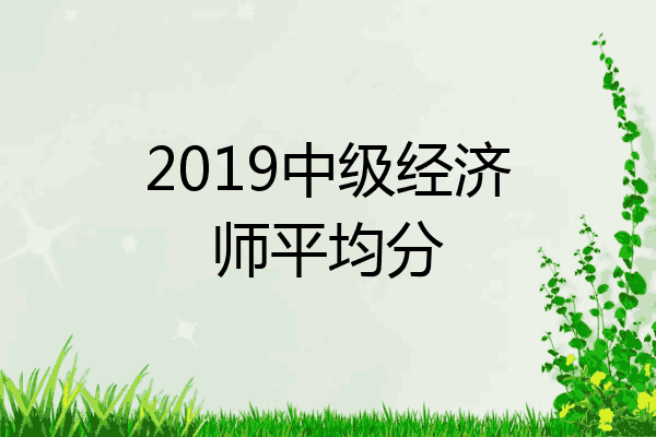 2019中级经济师平均分
