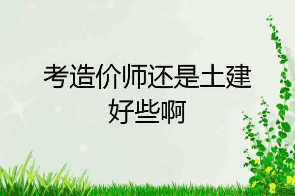 考造价师还是土建好些啊