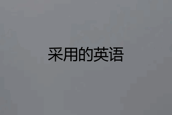 采用的英语