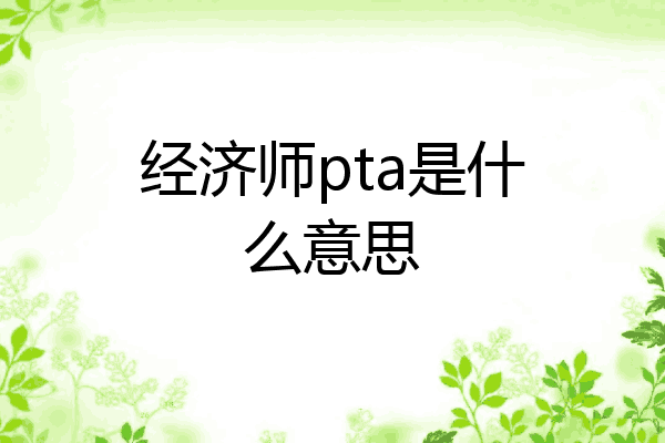 经济师pta是什么意思