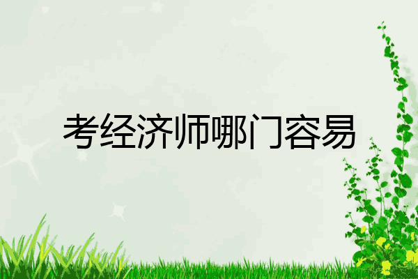 考经济师哪门容易