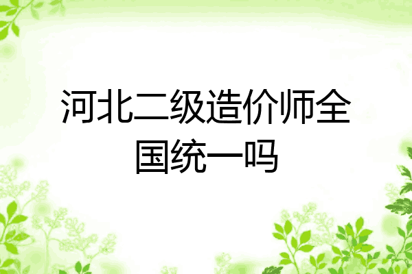 河北二级造价师全国统一吗