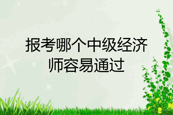 报考哪个中级经济师容易通过