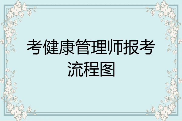 考健康管理师报考流程图