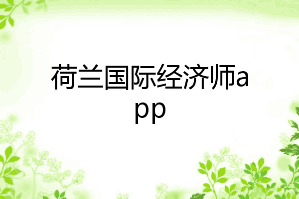 荷兰国际经济师app