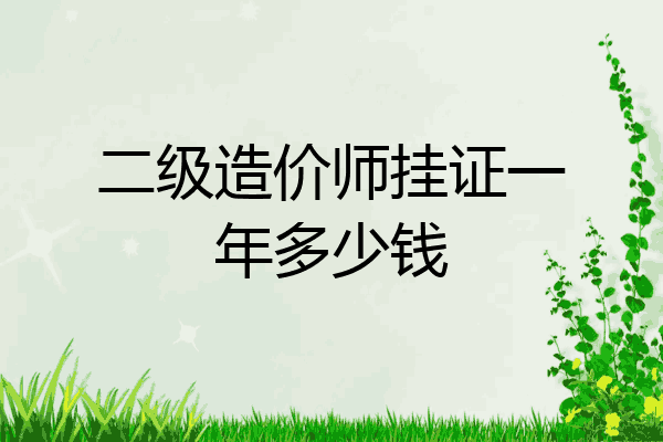 二级造价师挂证一年多少钱