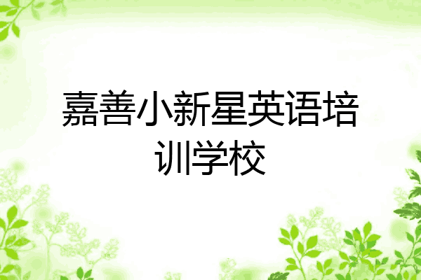 嘉善小新星英语培训学校