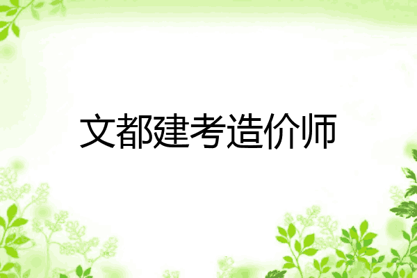 文都建考造价师