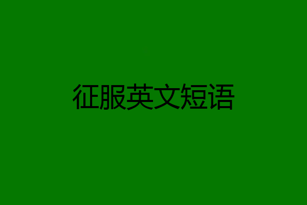 征服英文短语