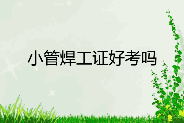 小管焊工证好考吗