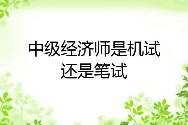 中级经济师是机试还是笔试