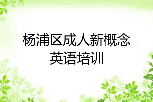 杨浦区成人新概念英语培训