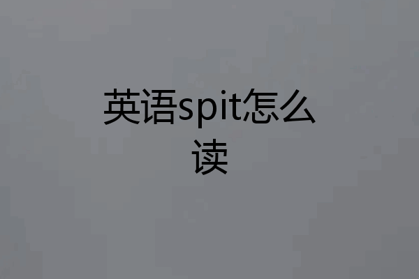 英语spit怎么读