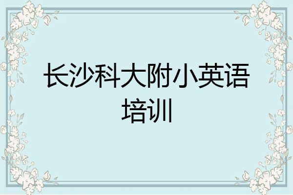 长沙科大附小英语培训