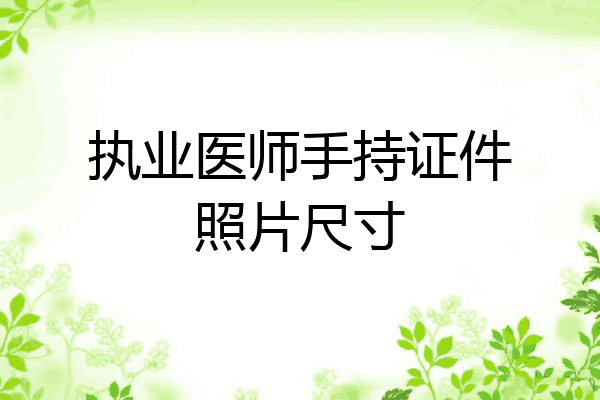 执业医师手持证件照片尺寸
