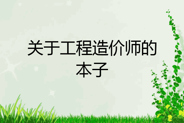 关于工程造价师的本子