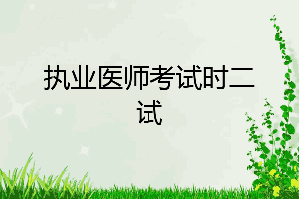 执业医师考试时二试