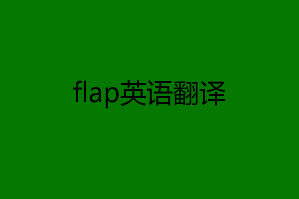 flap英语翻译
