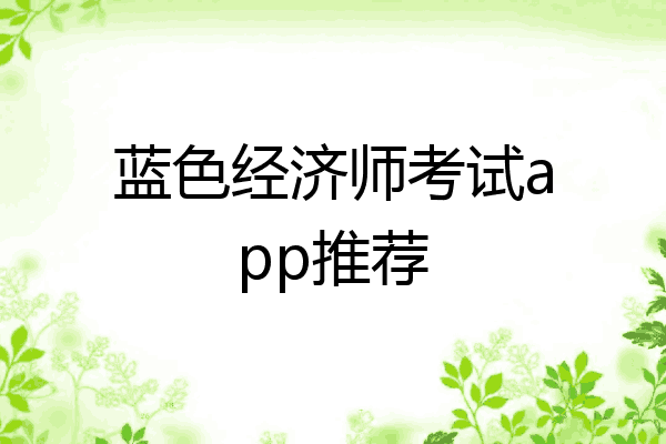 蓝色经济师考试app推荐