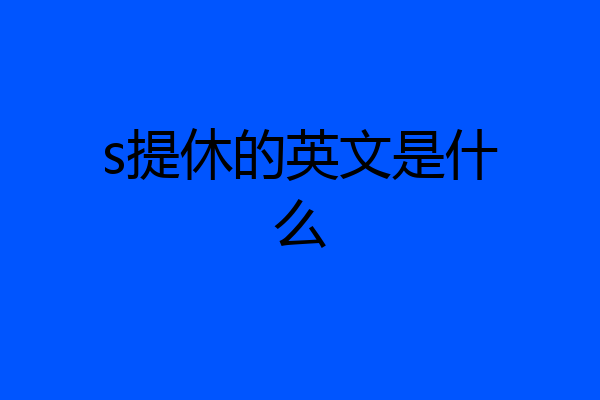 s提休的英文是什么