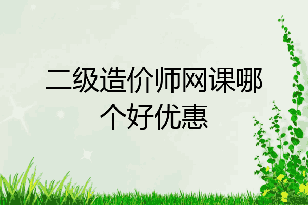 二级造价师网课哪个好优惠