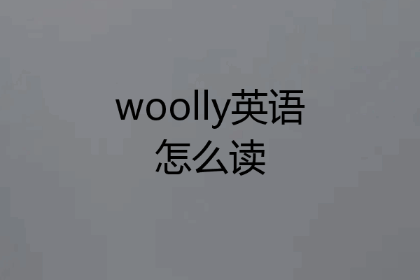 woolly英语怎么读