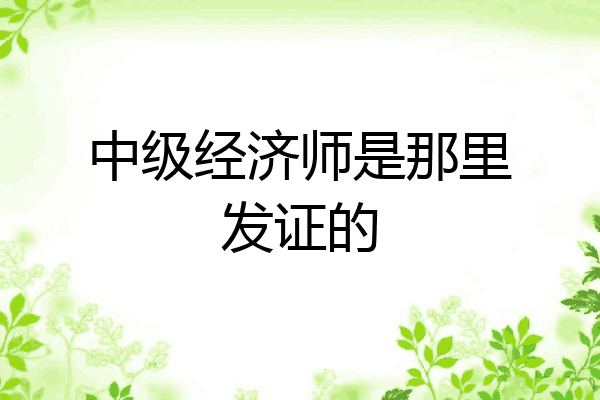 中级经济师是那里发证的