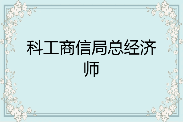 科工商信局总经济师