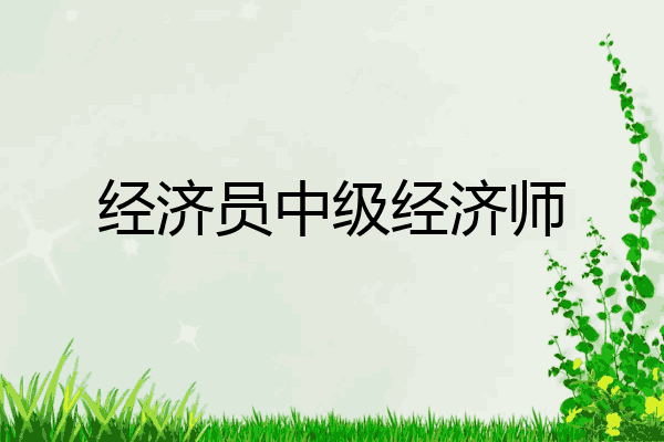 经济员中级经济师