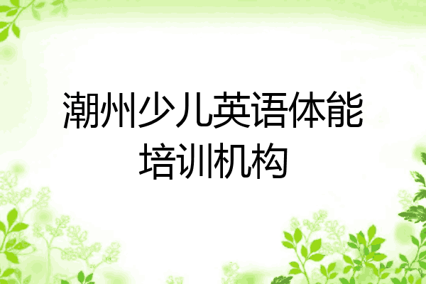 潮州少儿英语体能培训机构