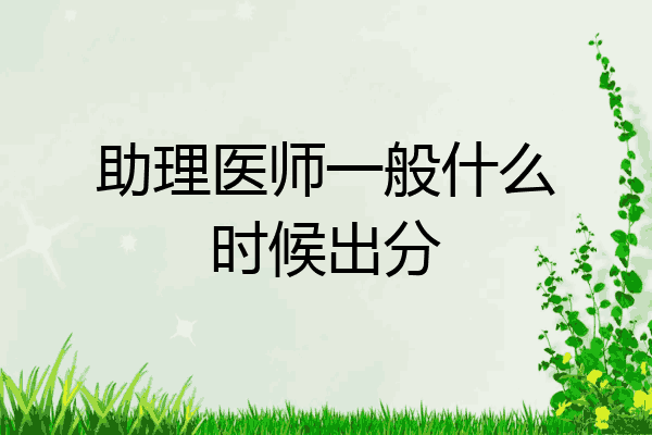 助理医师一般什么时候出分