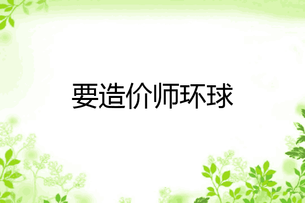 要造价师环球