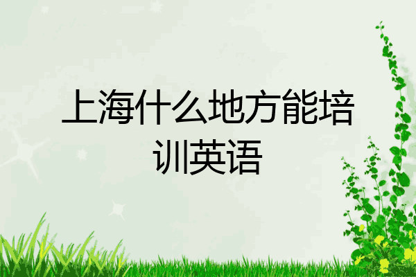 上海什么地方能培训英语