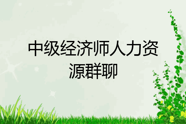 中级经济师人力资源群聊