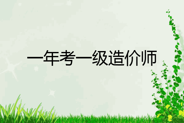 一年考一级造价师
