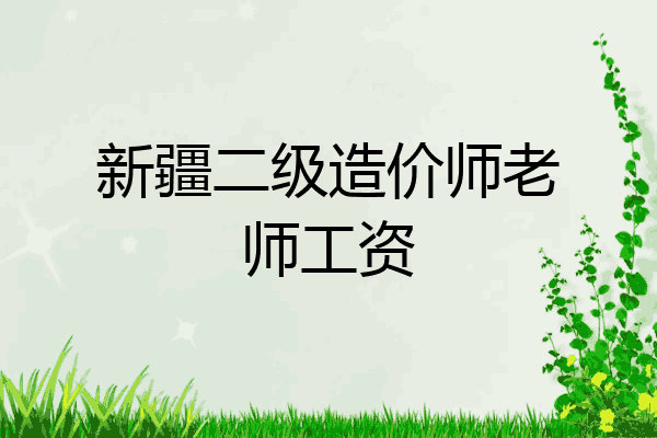 新疆二级造价师老师工资