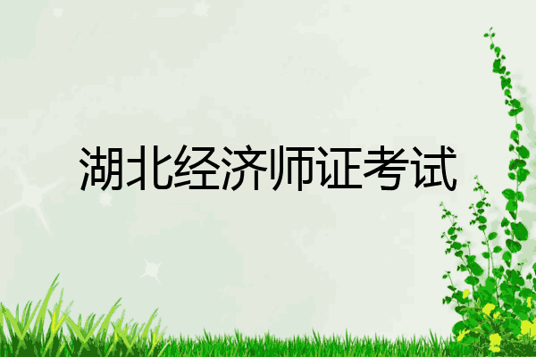 湖北经济师证考试