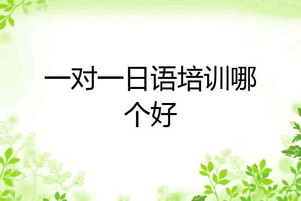 一对一日语培训哪个好